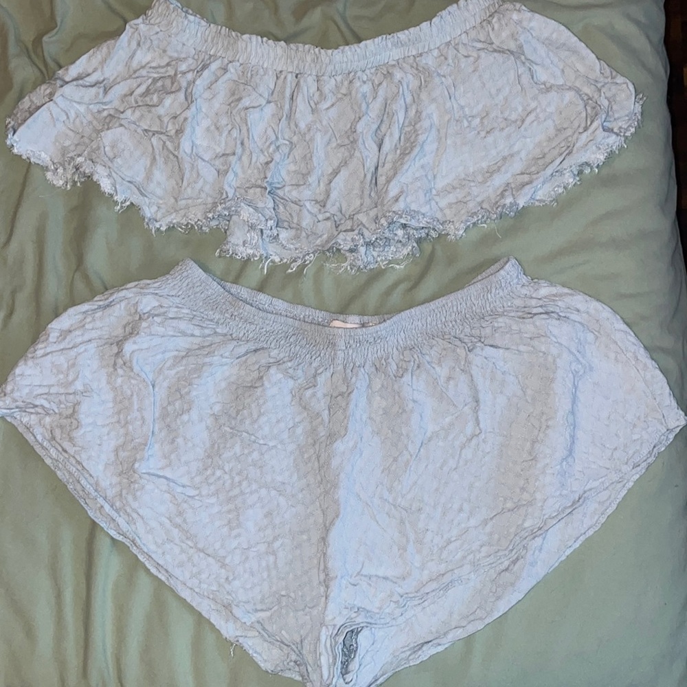 2-piece Cover-Up Set (Tube Top and Shorts)